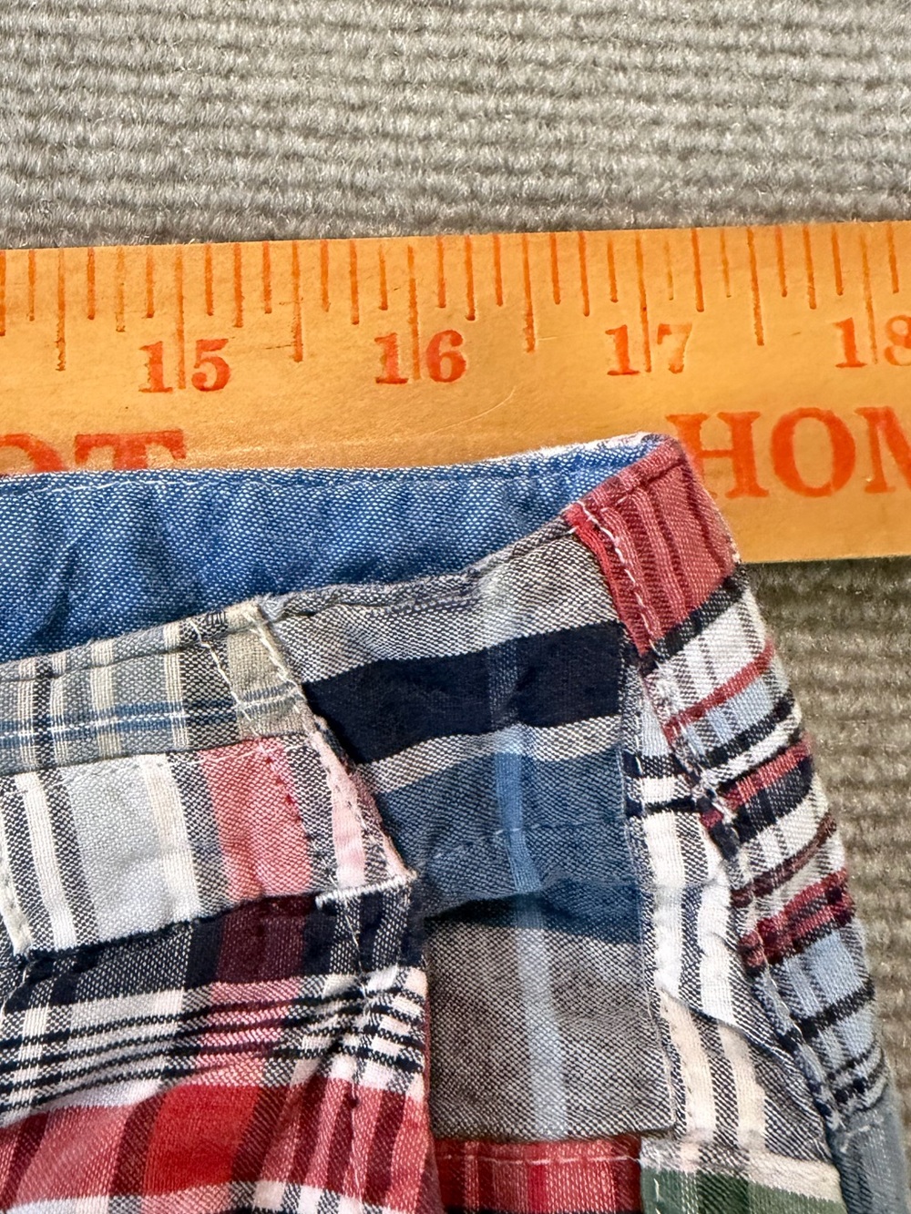 Orvis Cropped Patchwork Madras Pants Women’s 12 Preppy Coastal Cotton - Picture 5 of 7